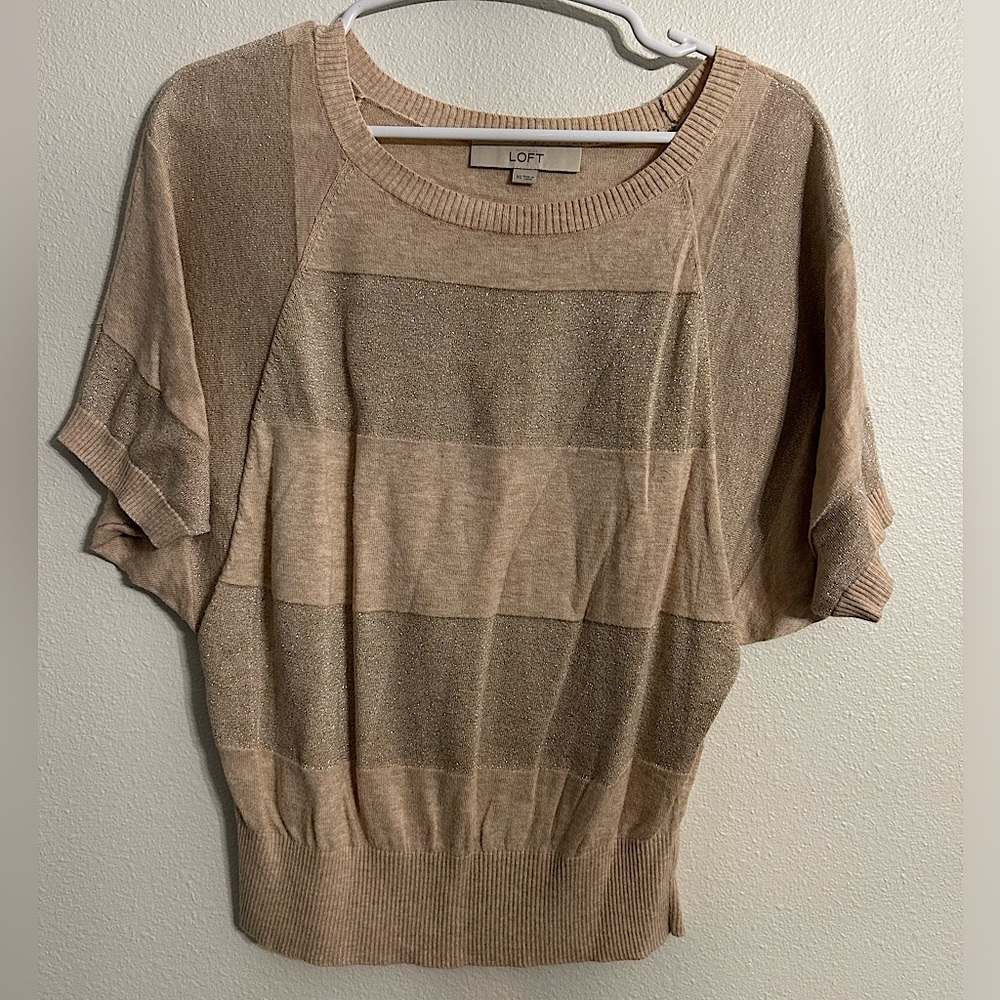 XS gold LOFT sweater